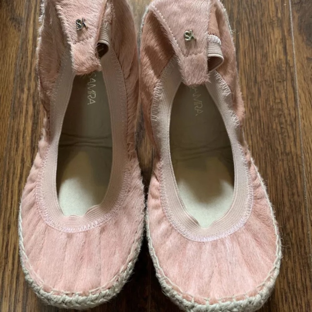 Yosi Samra Pink Espadrille Ballet Flats Size 8